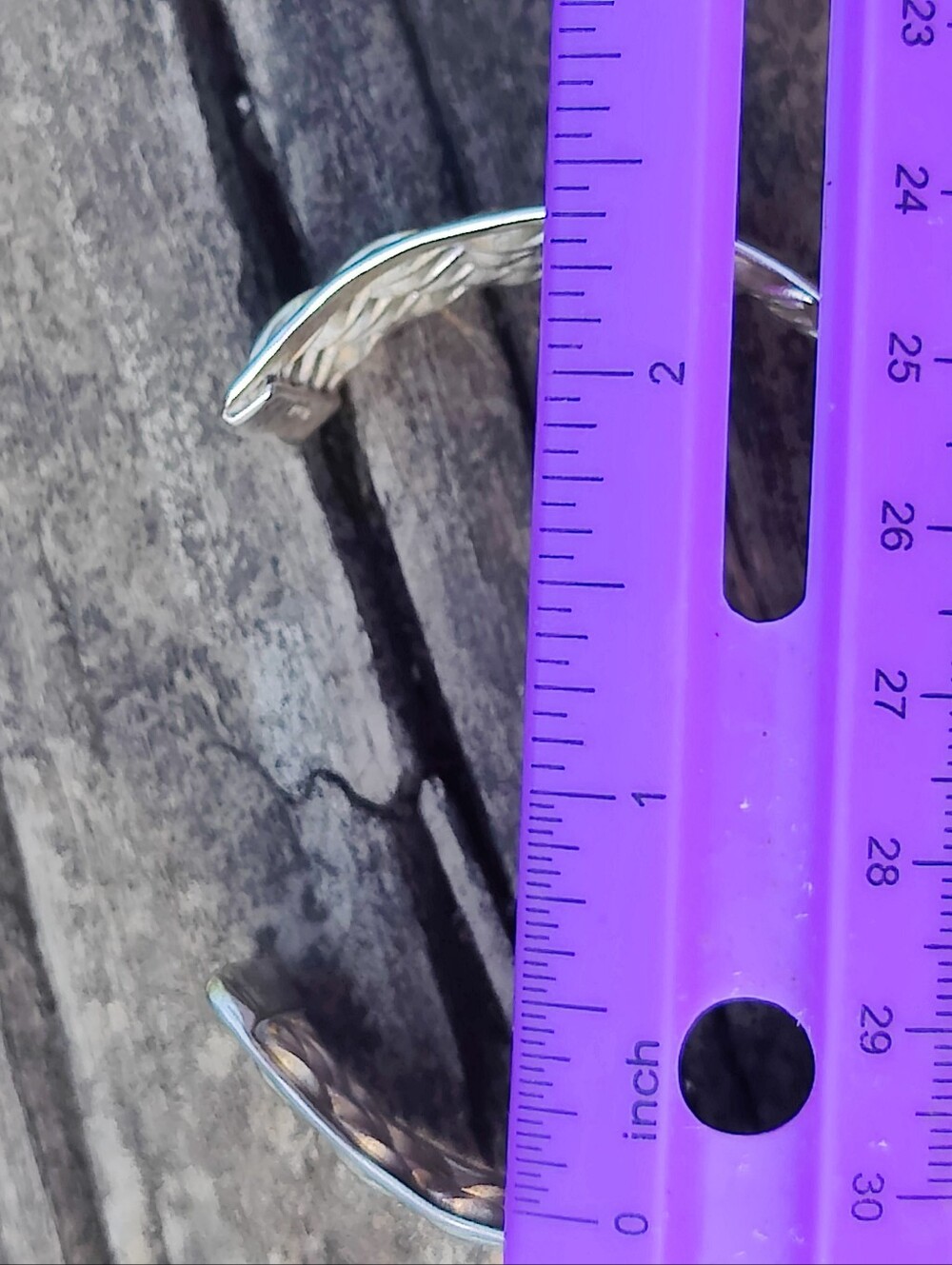 Wide Vintage Sterling Silver Cuff Bracelet - Picture 8 of 10